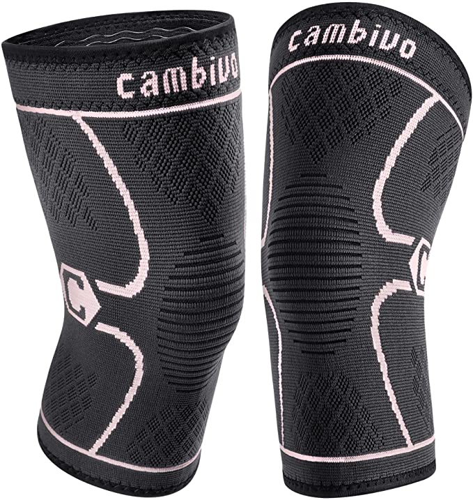 CAMBIVO 2 x Knee Brace for Running, Knee Compression Sleeve for Meniscus Tear - Cambivo