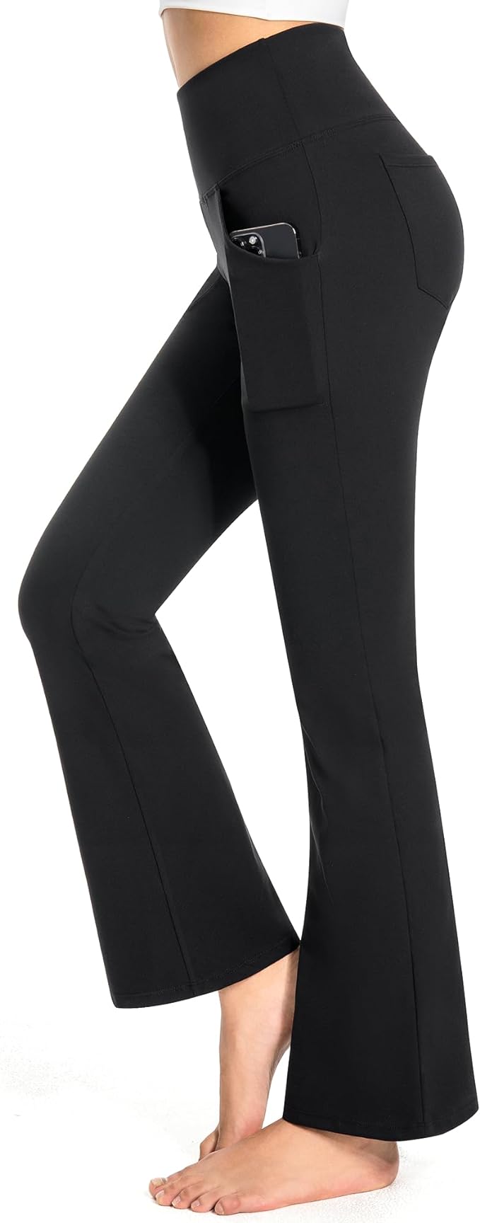 Womens Bootcut Yoga Pants With Tummy Control, Non See Through