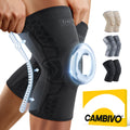 CAMBIVO 2 Pack Knee Brace for Men and Women, Knee Sleeves for Men with Patella Gel Pad and Side Stabilizers