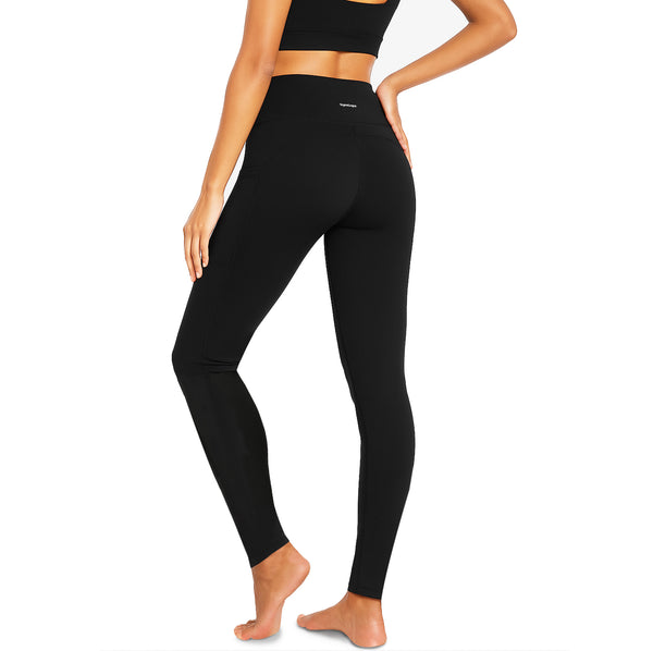 CAMBIVO Women's High Waisted Breathable Yoga Leggings with Two Pockets (WS)