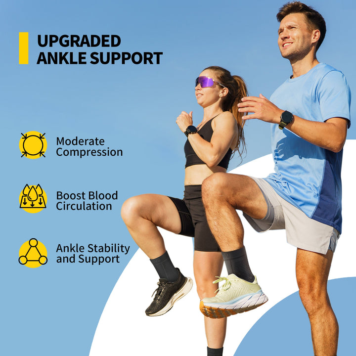 CAMBIVO 1 Pair Ankle Compression Socks for Foot Pain - Cambivo