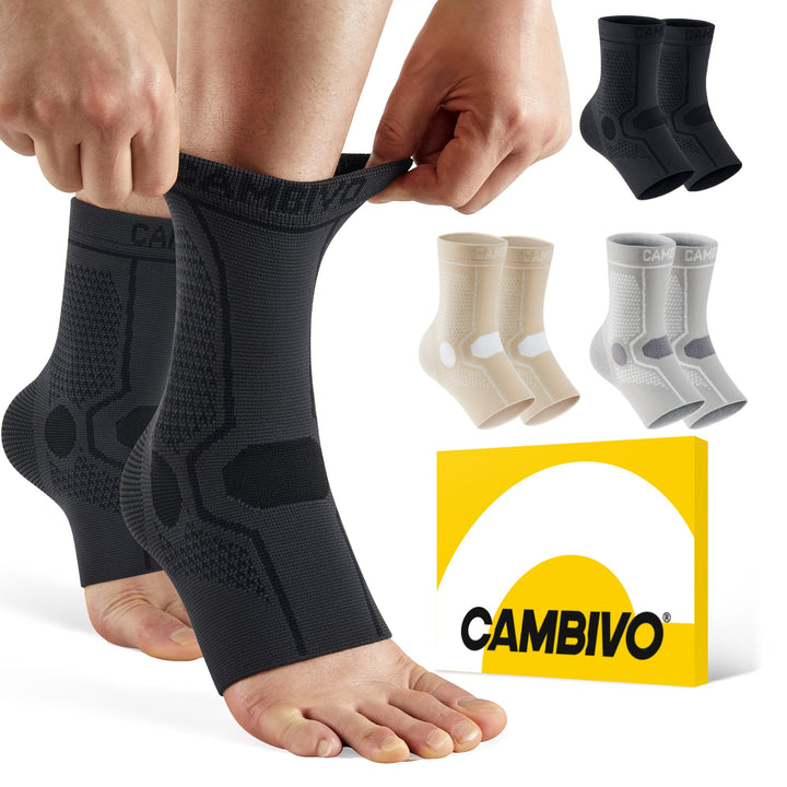 CAMBIVO 1 Pair Ankle Compression Socks for Foot Pain - Cambivo