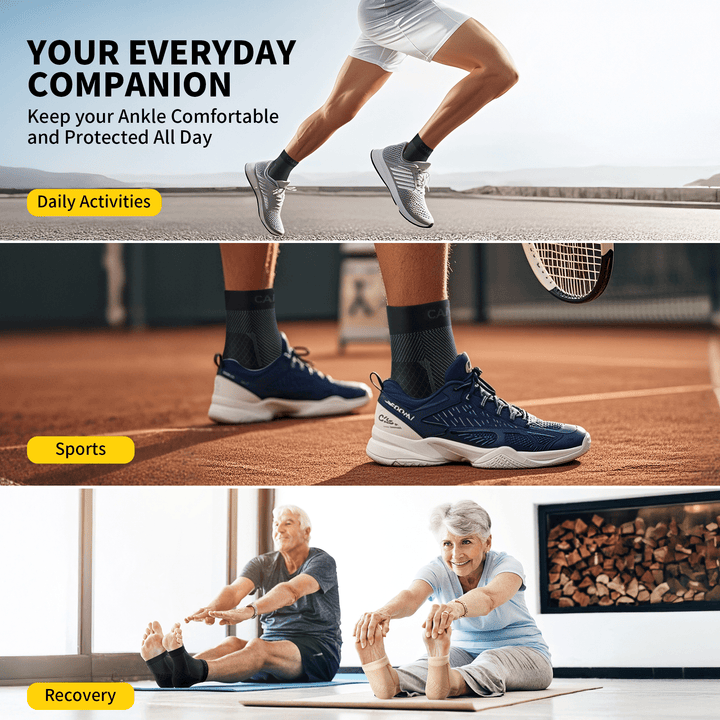 CAMBIVO 15 - 20 mmHg Ankle Compression Socks for Daily Activities - Cambivo