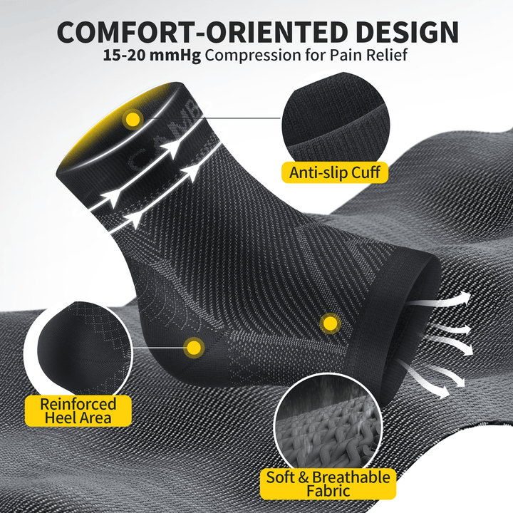 CAMBIVO 15 - 20 mmHg Ankle Compression Socks for Daily Activities - Cambivo
