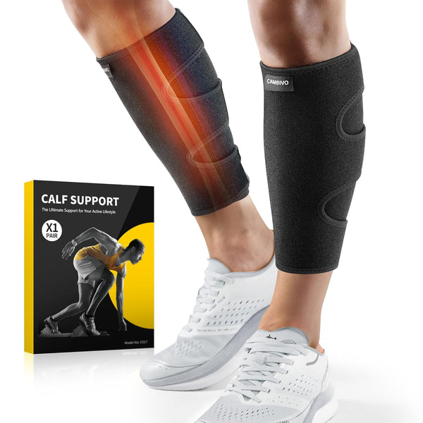 CAMBIVO 2 Pack Adjustable Calf Braces for Men and Women - WM - Cambivo