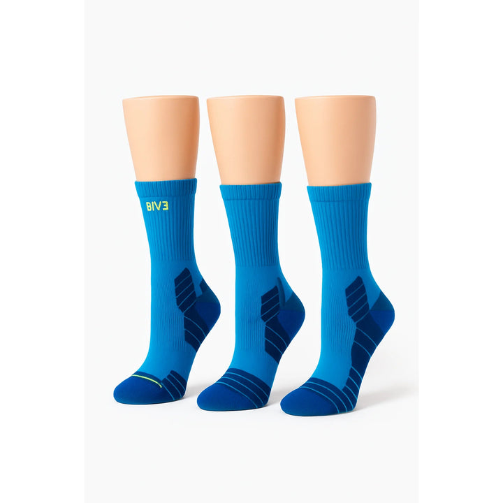 CAMBIVO 2 Pairs Compression Crew Socks for Women and Men for Hiking Running - Cambivo
