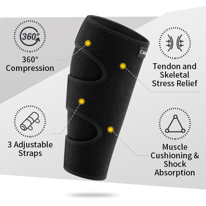 CAMBIVO Calf Braces Adjustable Shin Splints Support Wrap for Torn Calf Muscles - Cambivo