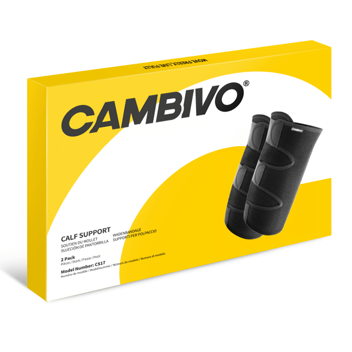 CAMBIVO Calf Braces Adjustable Shin Splints Support Wrap for Torn Calf Muscles - Cambivo