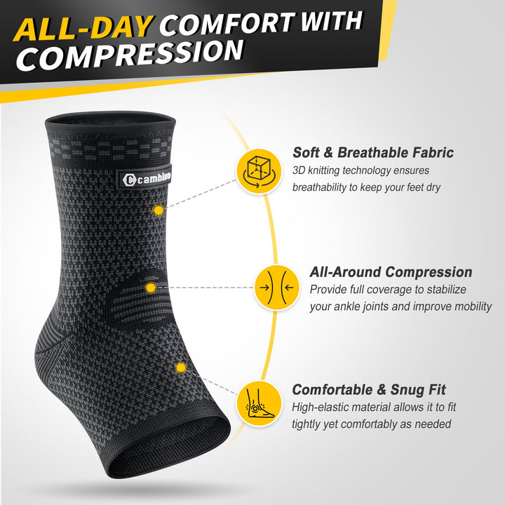 CAMBIVO Compression Ankle Support for Achilles Tendonitis - Cambivo