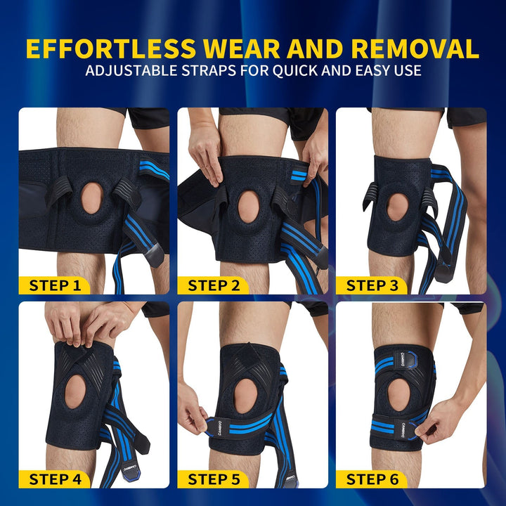 CAMBIVO Compression Knee Brace with Patella Gel Pads Relief Meniscus Tear - Cambivo