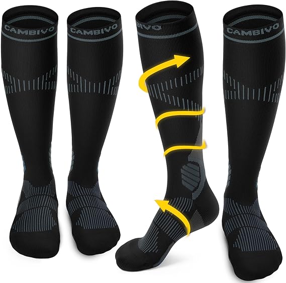CAMBIVO Compression Socks for Men and Women,2 Pairs - WM - Cambivo