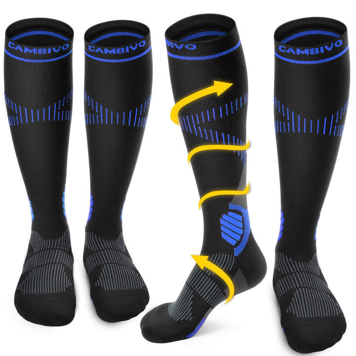 CAMBIVO Compression Socks Knee - High Support Stockings for Running - WM - Cambivo