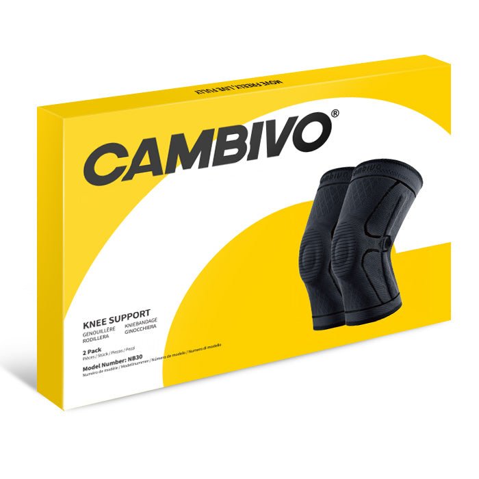 CAMBIVO Knee Brace with Side Stabilizers & Patella Pad for Knee Pain Relief - Cambivo