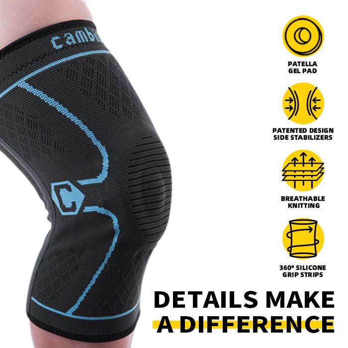 CAMBIVO Knee Brace with Side Stabilizers & Patella Pad for Knee Pain Relief - Cambivo