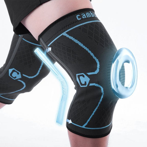V-FIT V-Brace Knee Compression Sleeve – Support For Sports, Arthritis, & Recovery (Medium, Black)