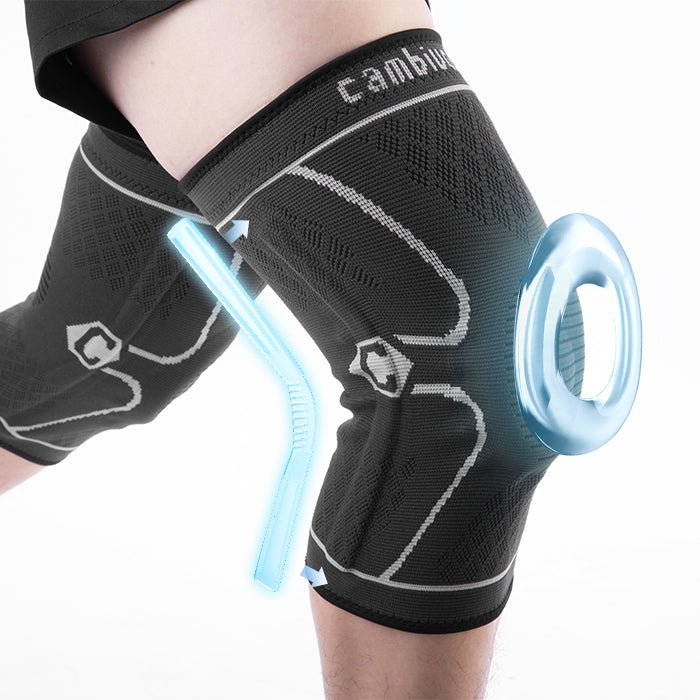 CAMBIVO Knee Brace with Side Stabilizers & Patella Pad for Knee Pain Relief - Cambivo