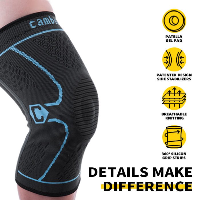 CAMBIVO Knee Brace with Side Stabilizers & Patella Pad for Knee Pain Relief - Cambivo