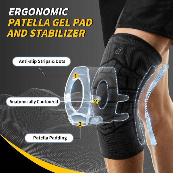 CAMBIVO Knee Braces with Side Stabilizers & Patella Gel Pad for Tendonitis - Cambivo