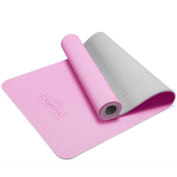 CAMBIVO Non Slip TPE Eco Yoga Mat for Exercise - Cambivo