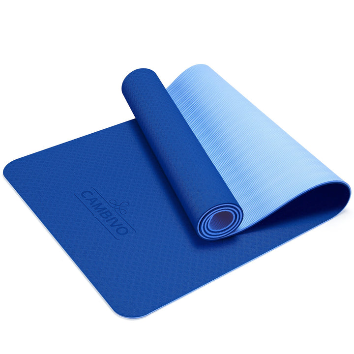 CAMBIVO Non Slip TPE Eco Yoga Mat for Exercise - Cambivo