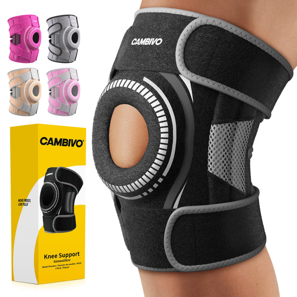 CAMBIVO Patella Knee Brace with Side Stabilizers for Meniscus Tear - Cambivo