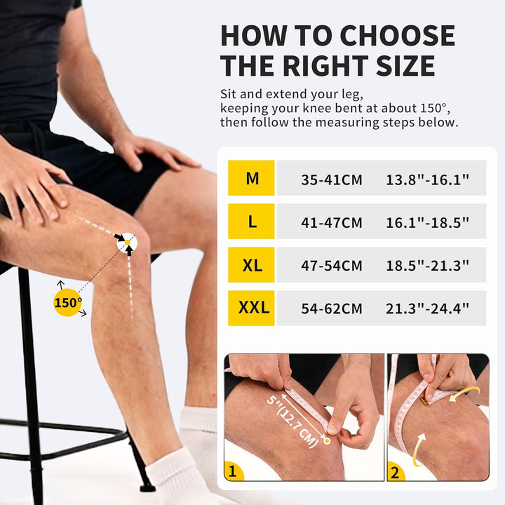 CAMBIVO Pro Knee Compression Sleeves with Side Stabilizer - WS - Cambivo