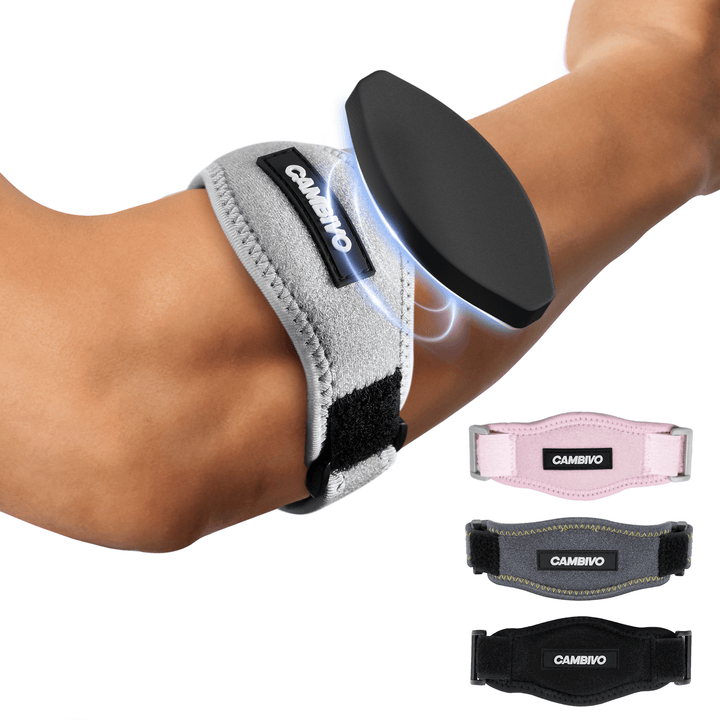 CAMBIVO Tennis Elbow Brace with Compression Pad for Golfers - Cambivo