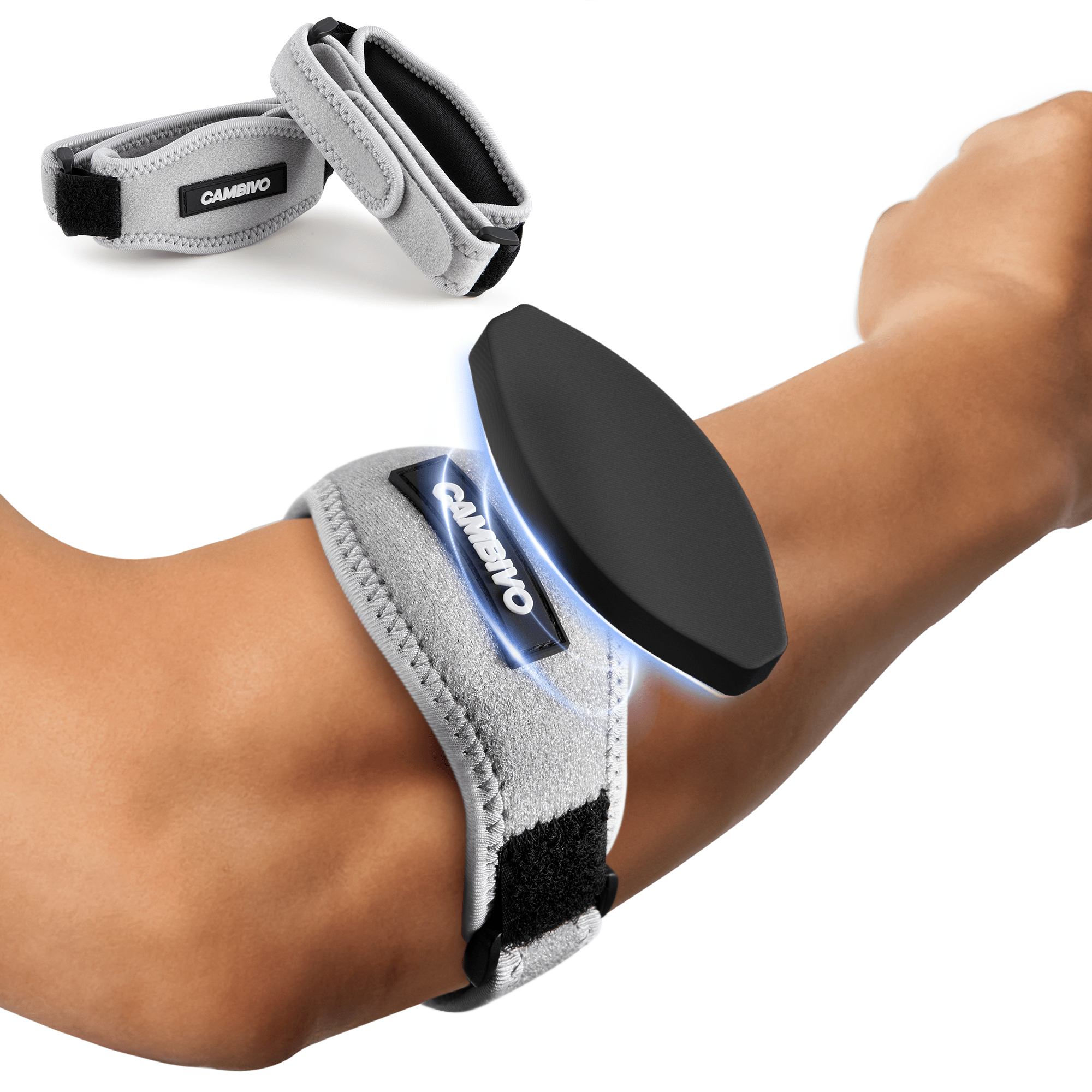 Kinetic Sports Tennis & Golfer's Elbow Brace (1 Pack) – Adjustable Neoprene Support Strap