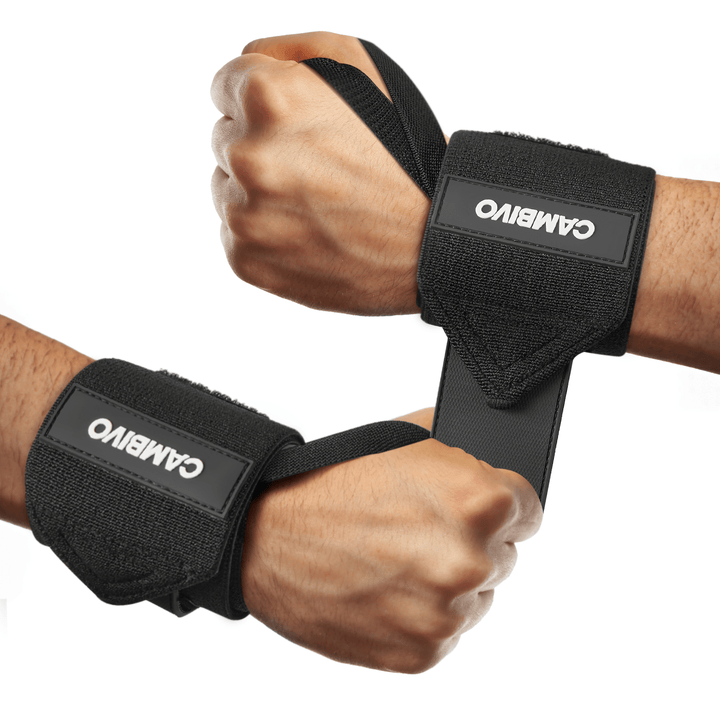 CAMBIVO Wrist Wraps for Weightlifting with Heavy Duty Thumb Loop - Cambivo