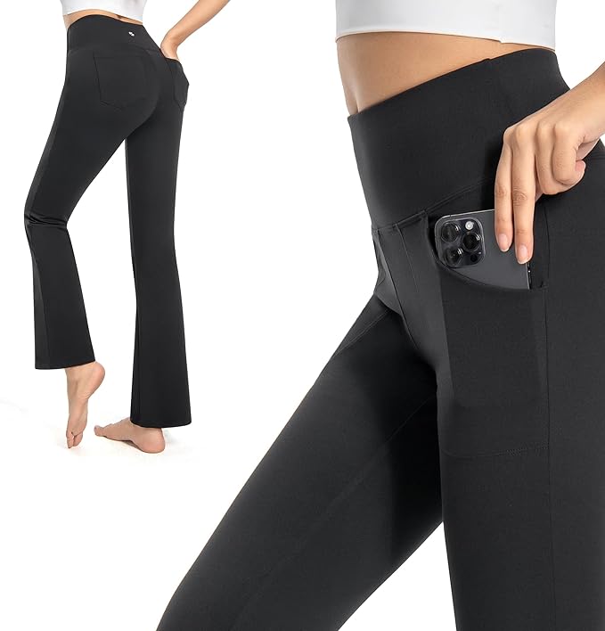 GymCope Flare Leggings for Women with 4 Pockets - Cambivo