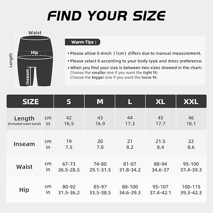 GymCope Womens 8" High Waist Yoga Shorts for Women Athletic Biker Shorts - WM - Cambivo