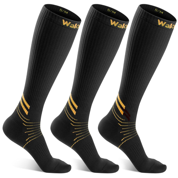 WAKEFEET 15 - 25 mmhg Scent Knee High Compression Socks for Women & Mens (3 Pairs) - WM - Cambivo