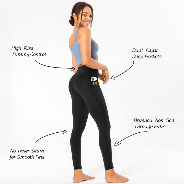 Yogaration Yoga Pants with Dual - Layer Pockets (WS) - Cambivo