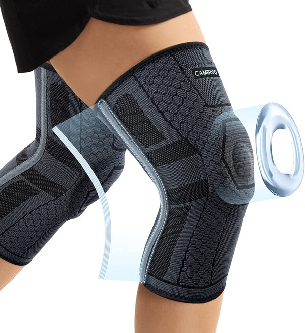 Knee Brace, Compression Support Knee Sleeve with Adjustable Strap Knee Pad  for Pain Relief, Meniscus Tear, Arthritis, ACL, MCL,Quick Recovery - Knee