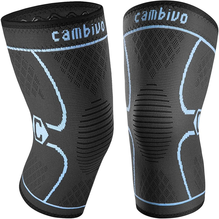 CAMBIVO 2 x Knee Brace for Running, Knee Compression Sleeve for Meniscus Tear - Cambivo