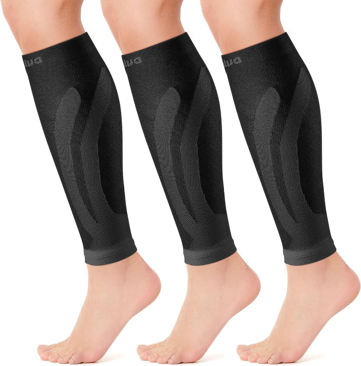 Cambivo 3 Pairs Compression Calf Sleeves for Women & Men for Workout - Cambivo