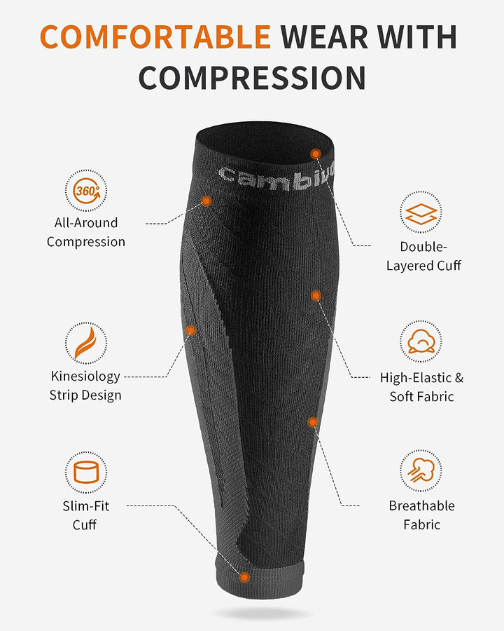 3 Pairs Calf Compression Sleeves for Men And Women Football Leg