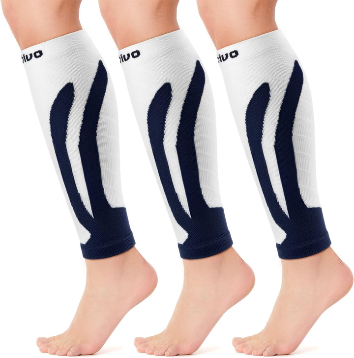 CAMBIVO 2 Pairs Calf Compression Sleeve Men & Women Shin Splints Support  and Calf Support Sleeves Compression Leg Socks for Running Sports Flight  Hiking Cycling L-XL Pure Black