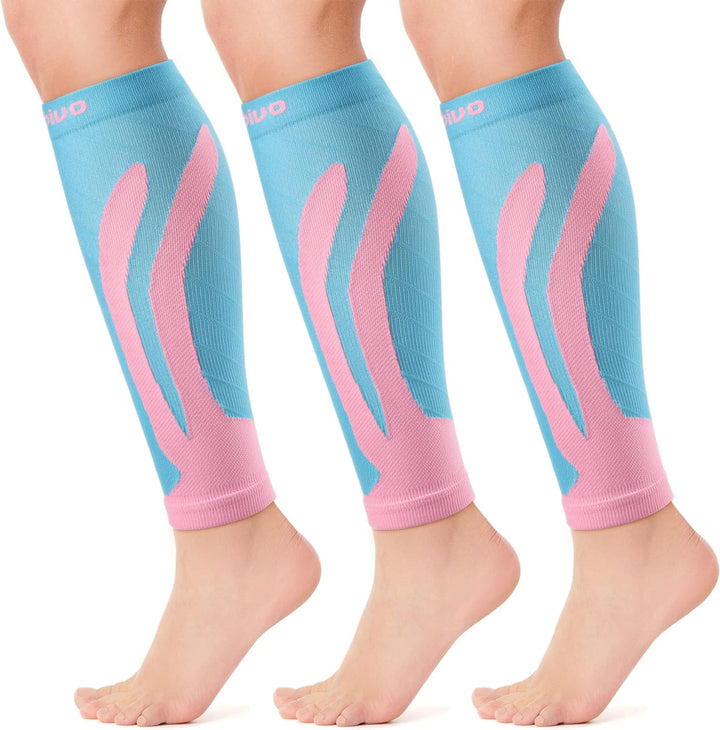 Cambivo 3 Pairs Compression Calf Sleeves for Women & Men for Workout - Cambivo