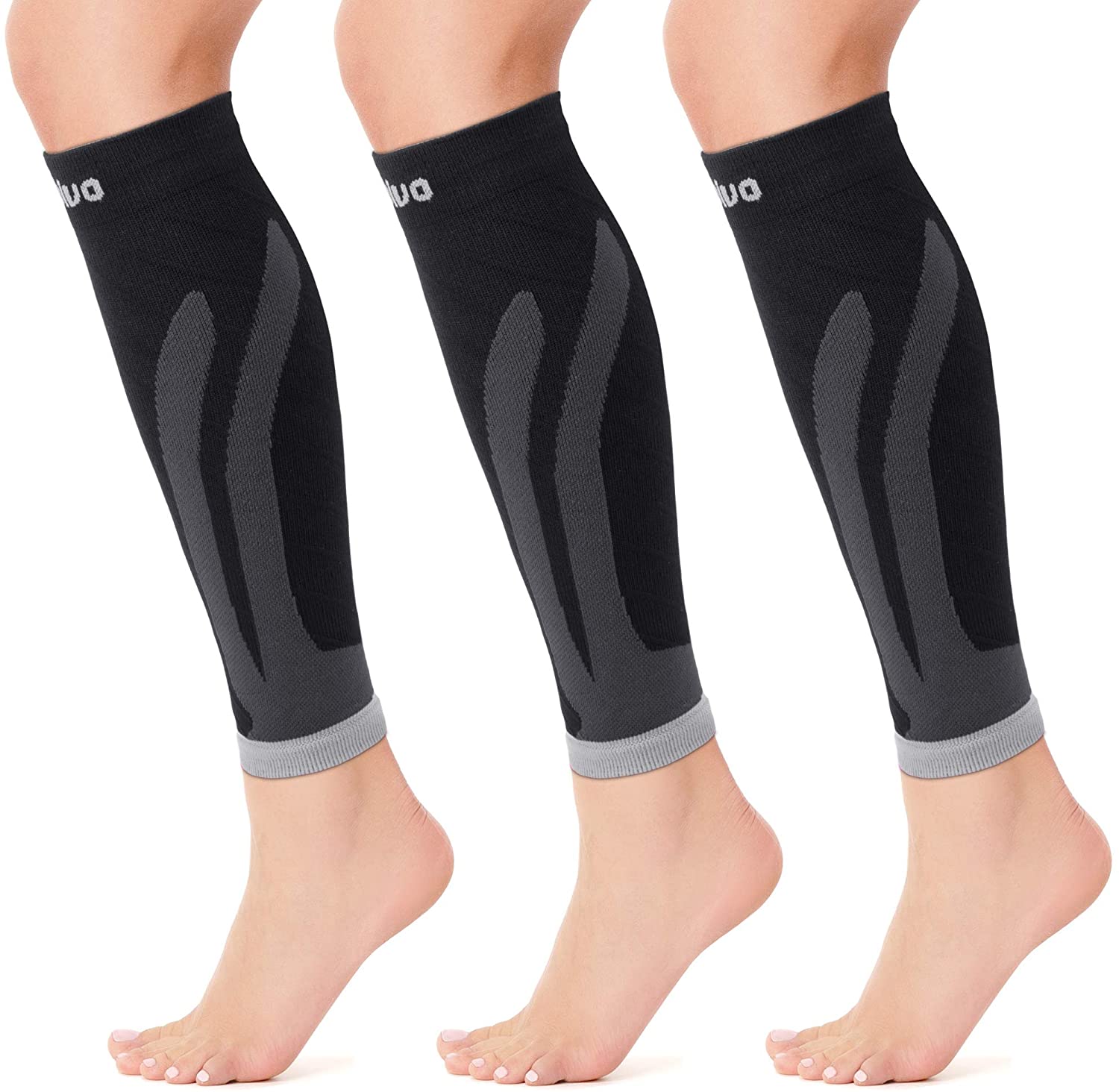 CAMBIVO 3 Pairs Calf Compression Sleeve for Men and Women, Leg Sleeve for Shin  Splint, Varicose Vein, Running, Working Out, Nurse 
