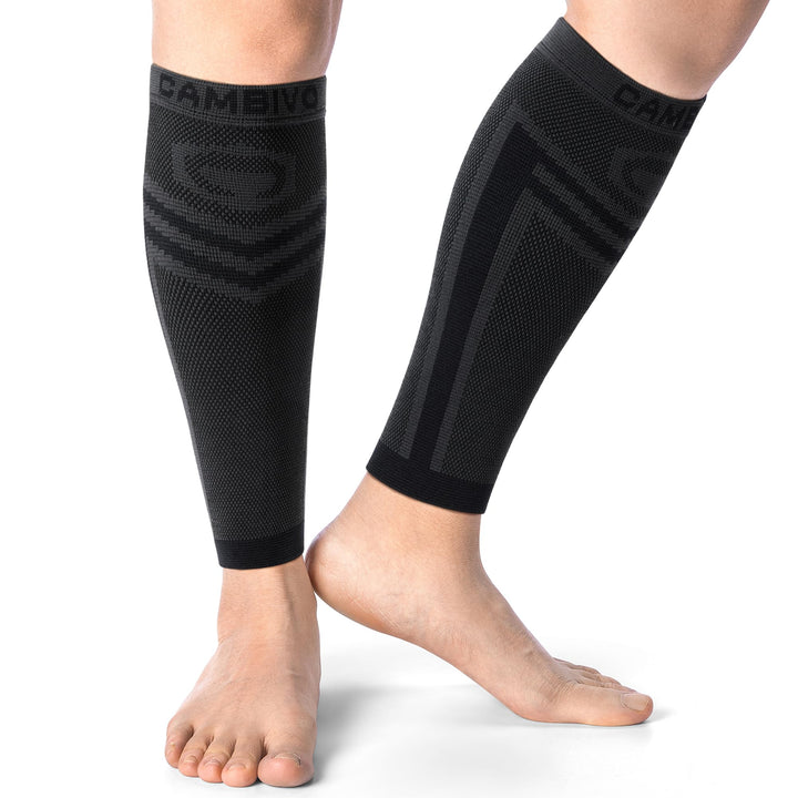 CAMBIVO Calf Support Compression Sleeve for Men and Women, Shin Splint Brace for Pain Relief &Varicose Vein Treatment, Running, Football, Nurse, Pregnant - Cambivo