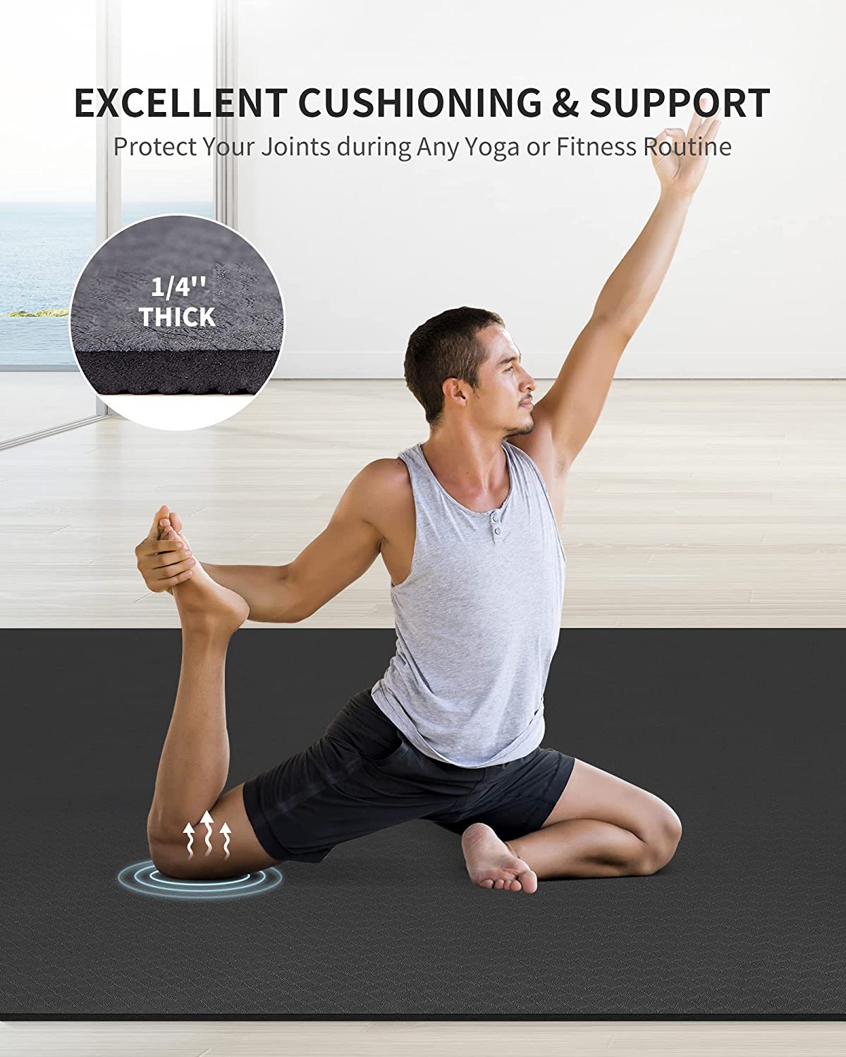 【CAMBIVO】ヨガマット ワイド Amazon.com : CAMBIVO Large Yoga Mat (6'x 4'), Extra Wide