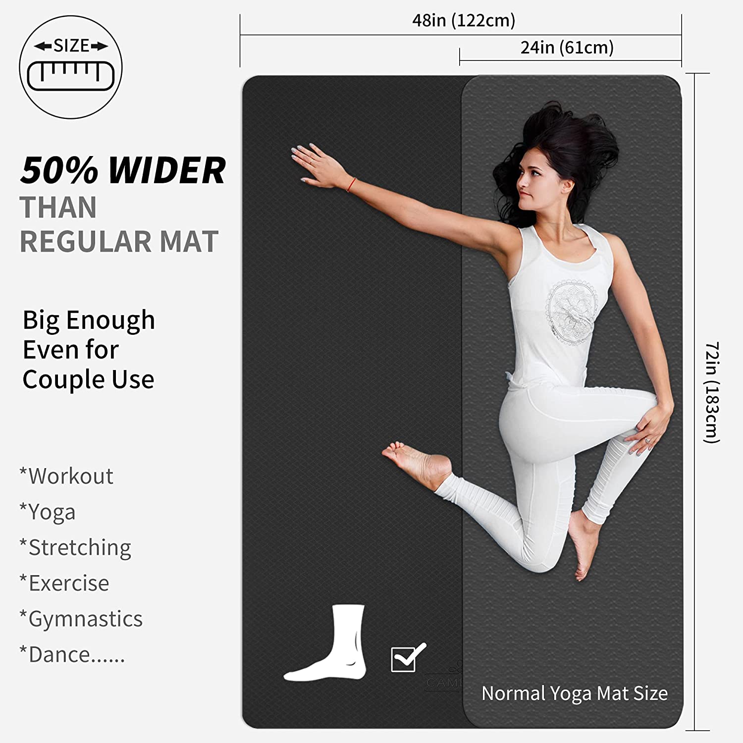 Large Yoga and Exercise Mat Set - Cambivo