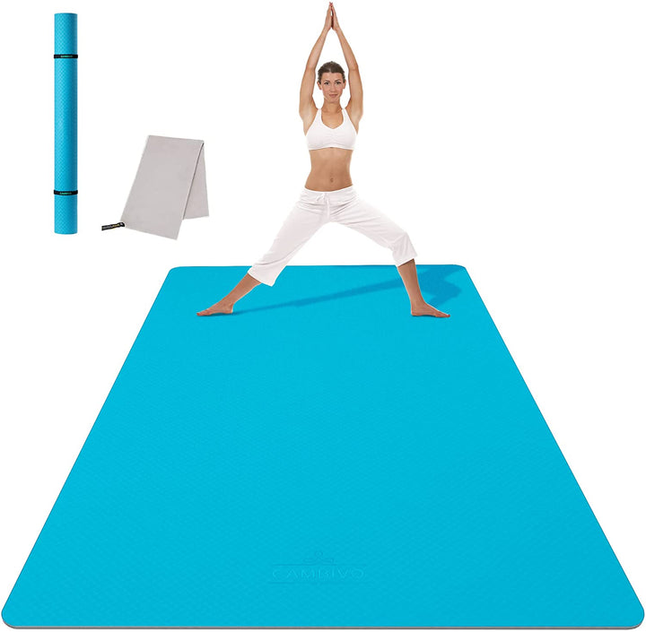 CAMBIVO Yoga Mat for Men and Women, Extra Long 7' x 2.5' x 6mm