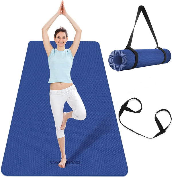 Extra Large Yoga Mat - 72'' x 48'' - 8mm Thick - Non-Slip - Tear-Resistant