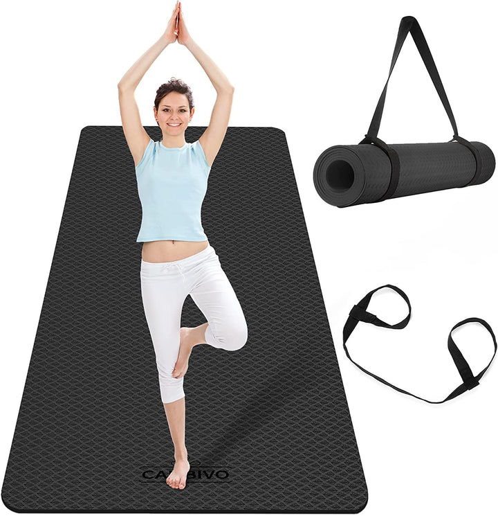 CAMBIVO Large Workout Mat – Extra Thick Non-Slip Yoga Mat – Cambivo