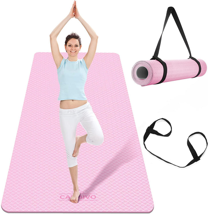 CAMBIVO Large Workout Mat – Extra Thick Non-Slip Yoga Mat – Cambivo