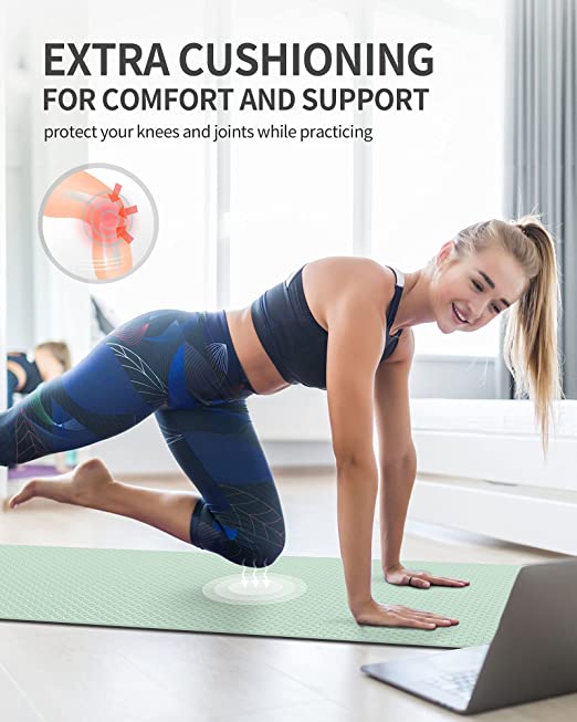 Non Slip TPE Yoga Mat Protect Your Knees - Cambivo