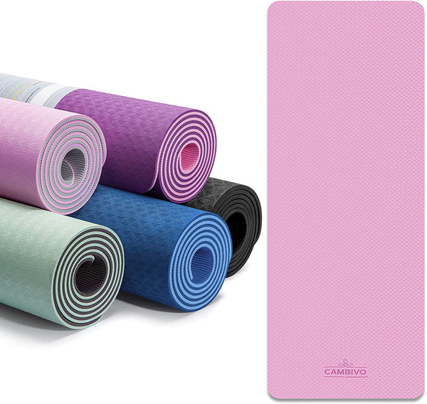 Pink Non Slip Mat for Exercise - Cambivo