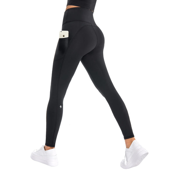 CAMBIVO High Waisted Leggings with Pockets for Women, Tummy Control Yoga  Pants, Non See Through Workout Running Tights (Large, Black) : :  Clothing, Shoes & Accessories